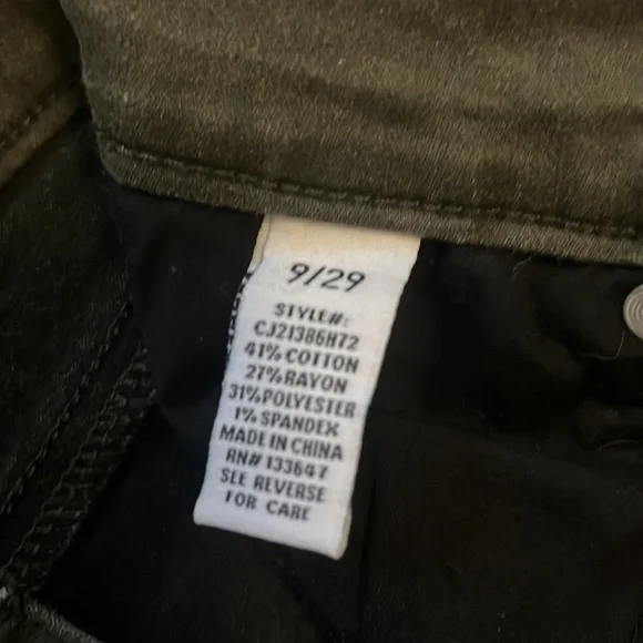 Olive Green Celebrity Pink High Rise Skinny Pants - Picture 3 of 5